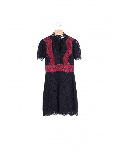 Robe en dentelle avec détails rouge 50-70% off 