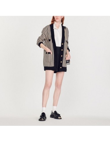 Cardi-coat long en pied de coq le concept de la Pate a emporter 