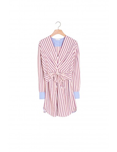 Robe courte rayée à manches longues 50-70% off 